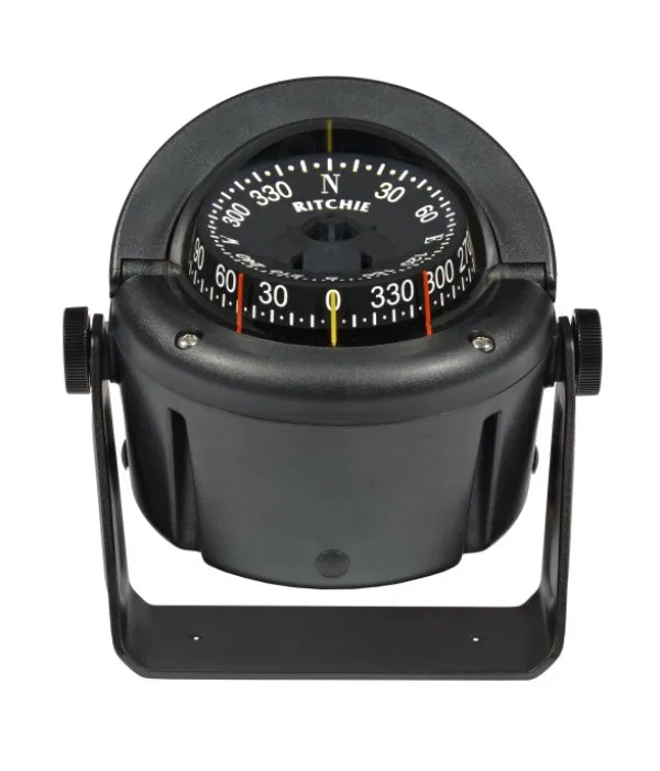 HB-741 – RITCHIE NAVI Compass, Black 12 Volt Green LED Bracket Mount 3-3/4 Inch CombiDial 6-1/16 Inch Overall Width 5...